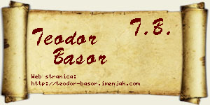 Teodor Basor vizit kartica
